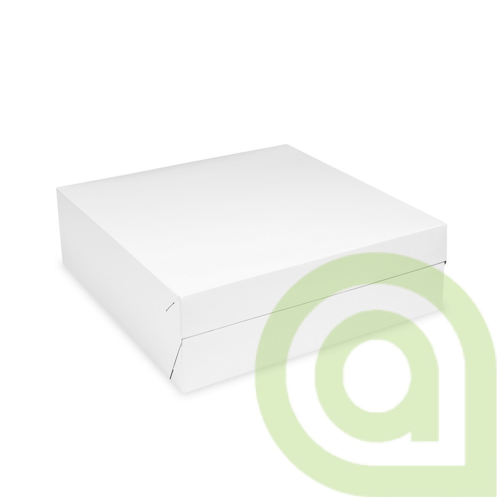 Krabica na tortu (PAP-Recy) biela, 30 x 30 x 10 cm, 50ks