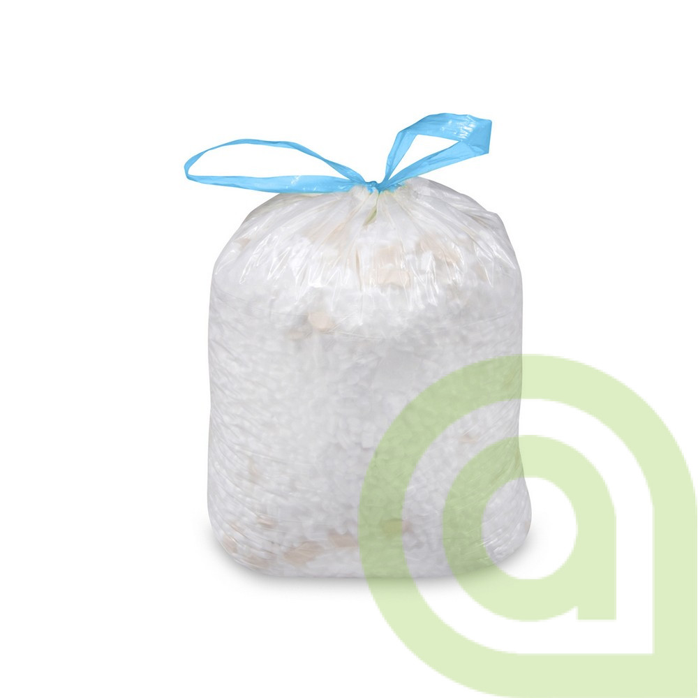 Vrecko do koša (HDPE) zaťahovacie, biele 45 x 50 cm 18L 20ks/rol