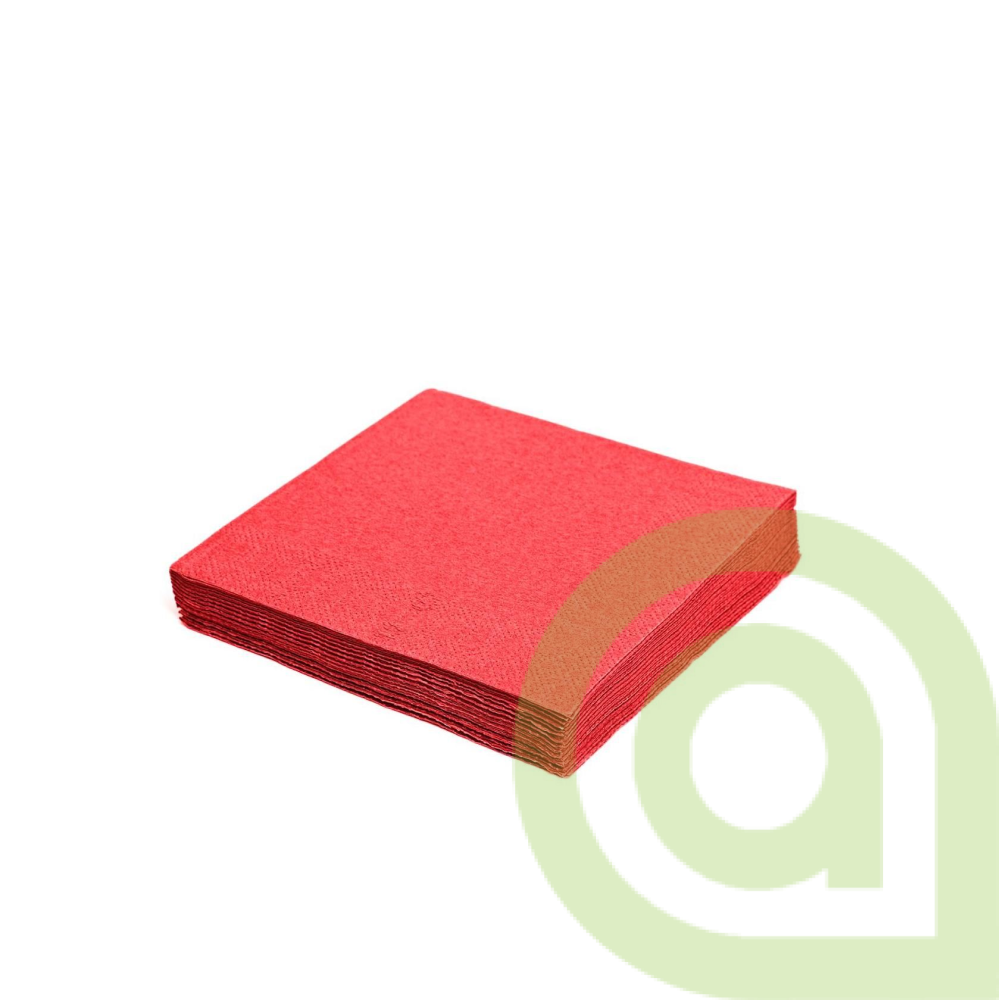 SERVÍTKY 2-VRSTVÉ 24 X 24 CM Červená 250ks