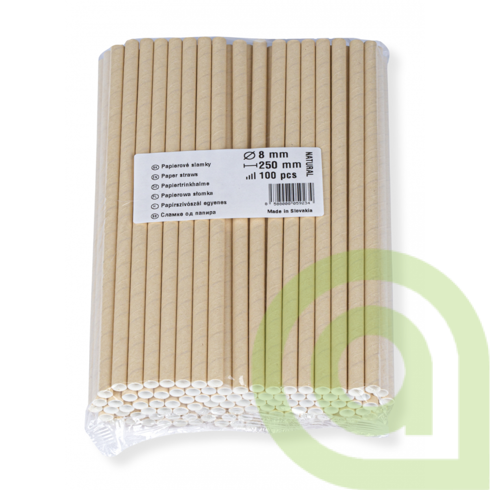 SLAMKY JUMBO PAP 25 CM hnedé 100ks