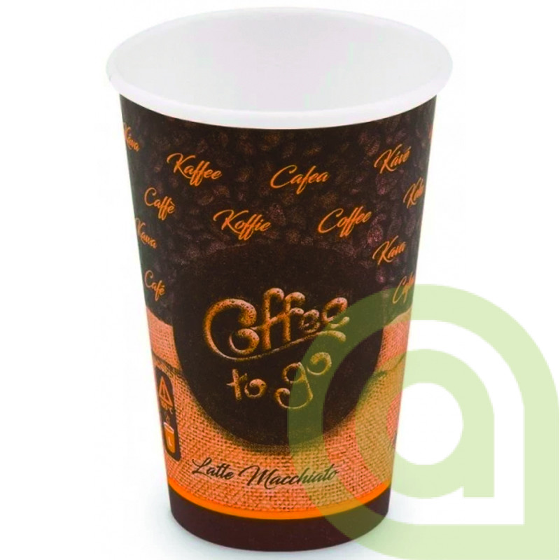 Papierový pohár Coffee to go, 80mm, 300ml, 50ks
