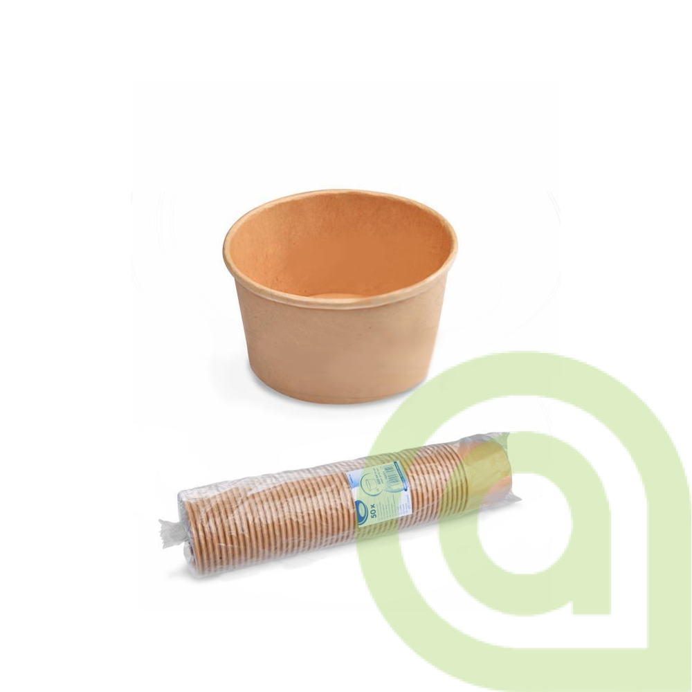 Papierová miska (PAP/PE) kraft S 50ks