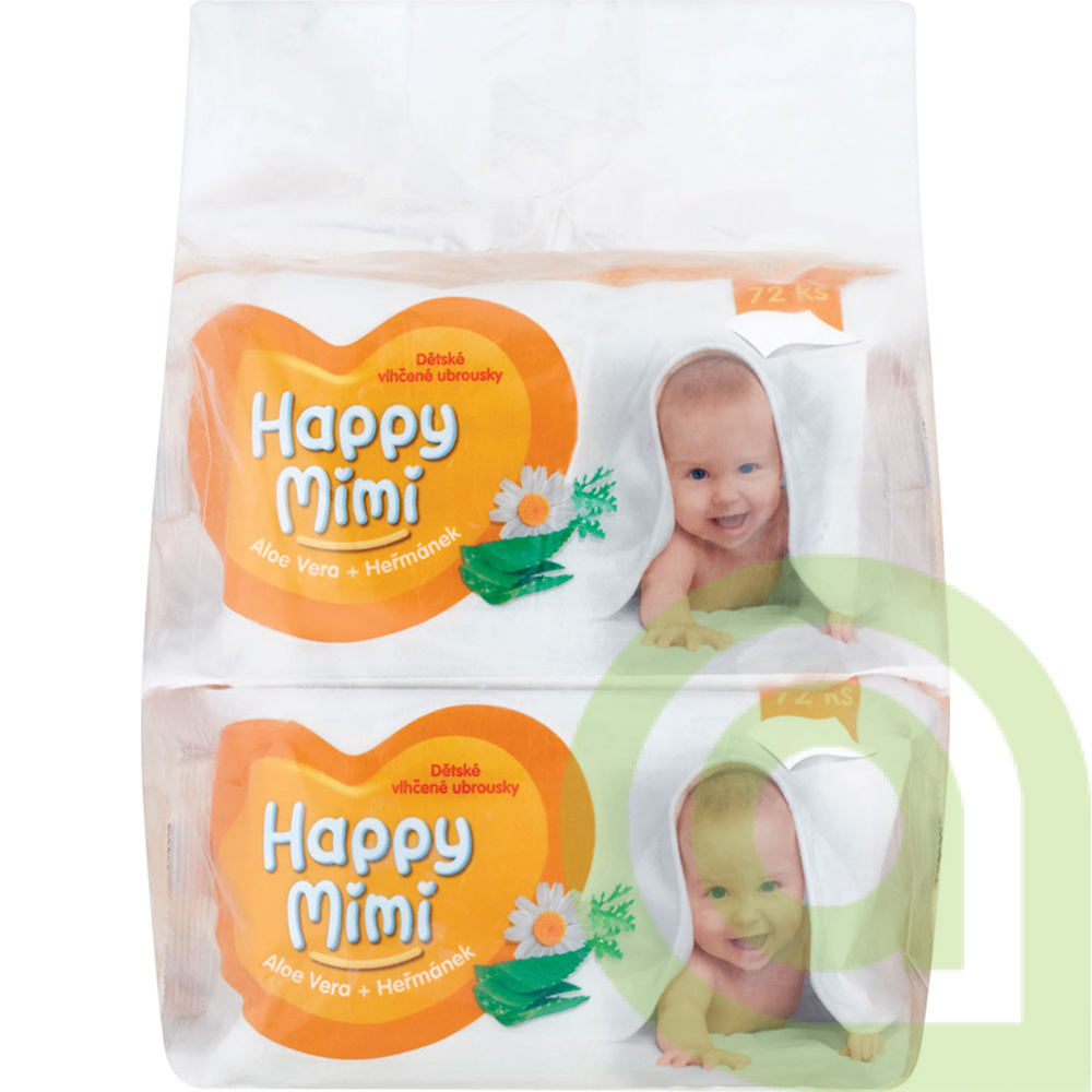 Vlhčené utierky Happy Mimi 72ks
