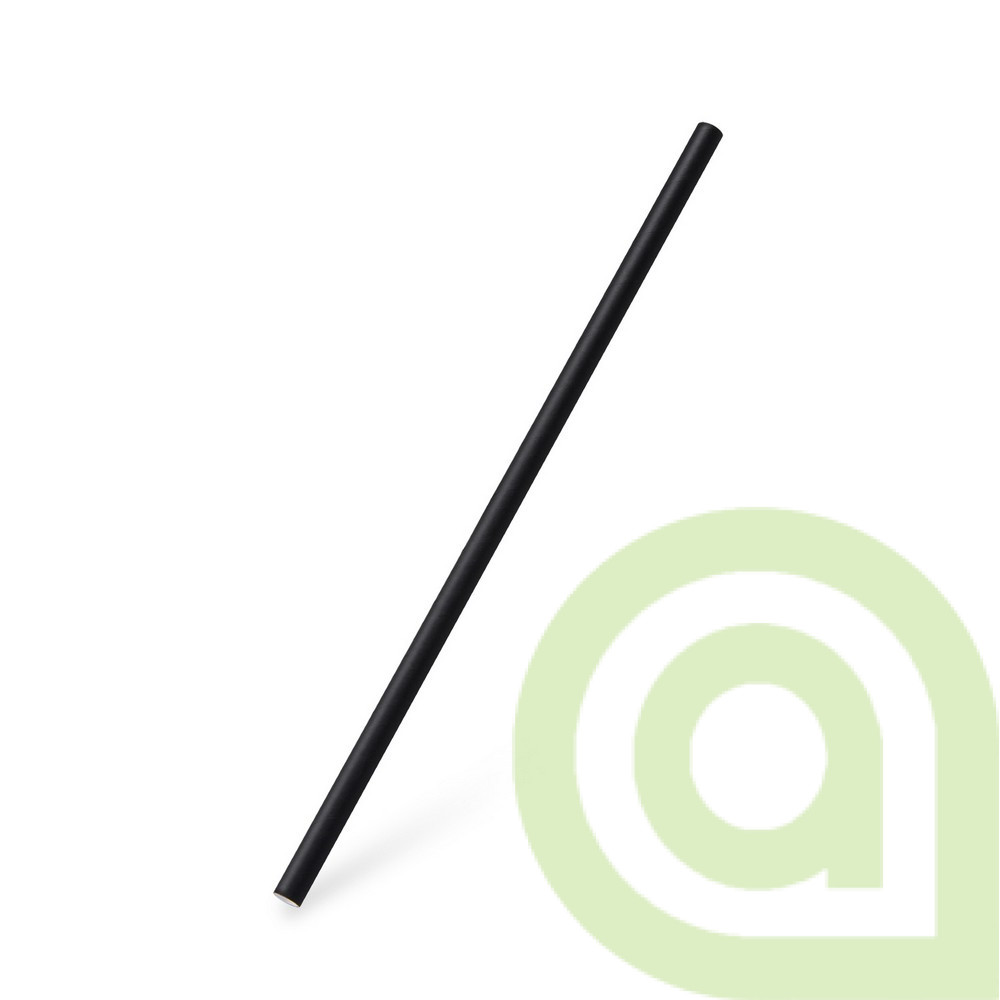 Slamka papierová čierna JUMBO 8mm x 25cm 100ks