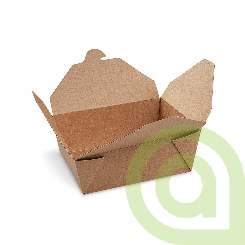 Food box (PAP/PE) nepremastiteľný kraft S, 110 x 89 x 64 mm 700ml 50ks