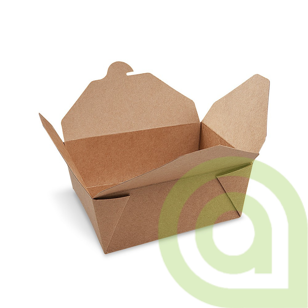 Food box (PAP/PE) nepremastiteľný kraft M, 150 x 120 x 65 mm 1300ml 50ks