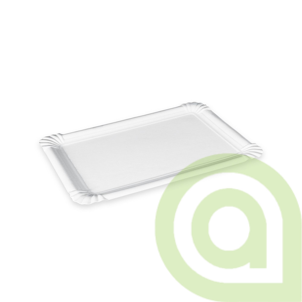 Papierové tácky hranaté biele 13x20cm č. 4, 100ks