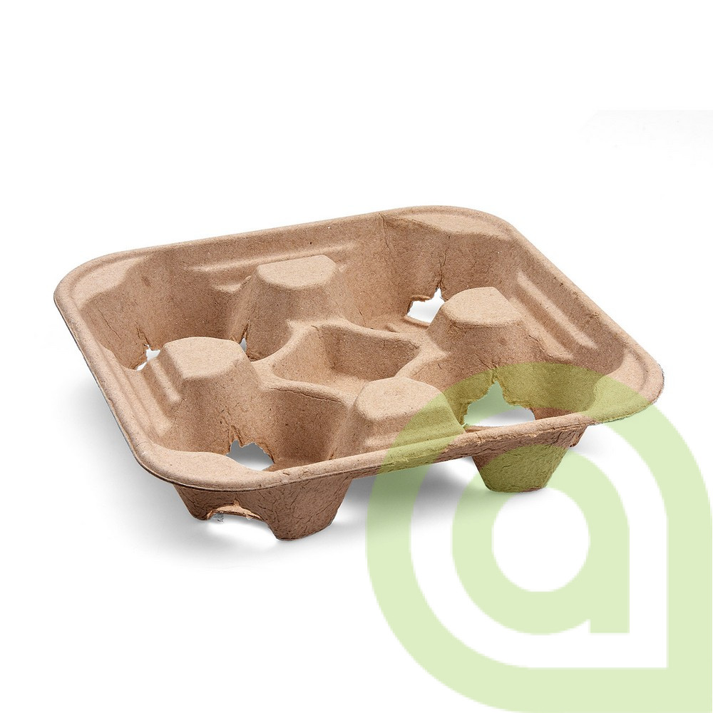 Podnos (PAP FSC Recycled) na 4 poháre 22 x 22 cm 50ks