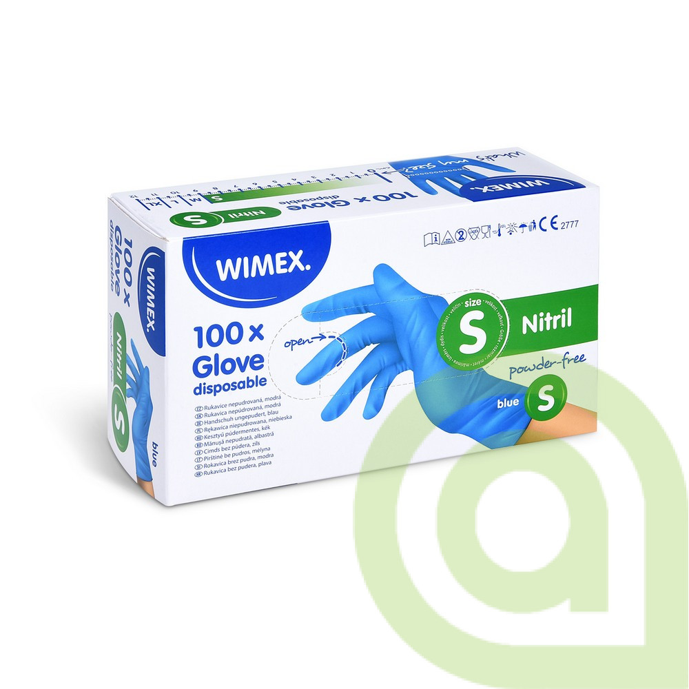 Rukavica (Nitril) nepúdrovaná modrá S, 100ks