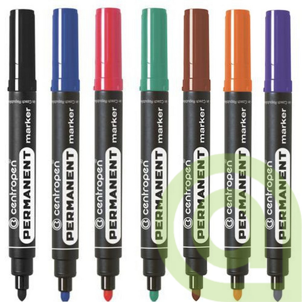Permanentný popisovač Centropen 8566 čierny, 2,5mm, 1ks