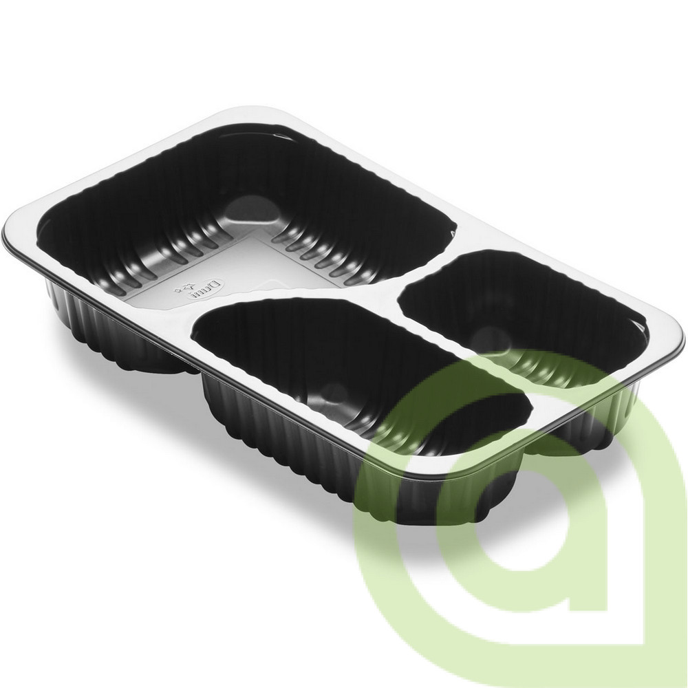 Miska čierna zatavovacia typ 1 DUNI, 3-dielna, 260x158x44,7, objem 1240, 384ks