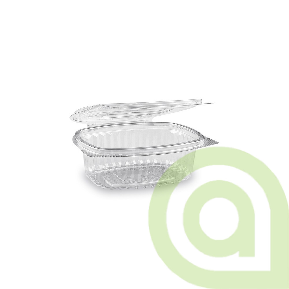 Miska (rPET) s viečkom oválna, priehľadná 250ml, 50 ks