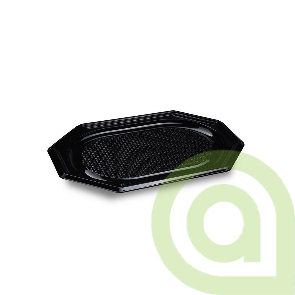 Podnos (rPET) oválný, čierný 35 x 24,7 cm, 10ks