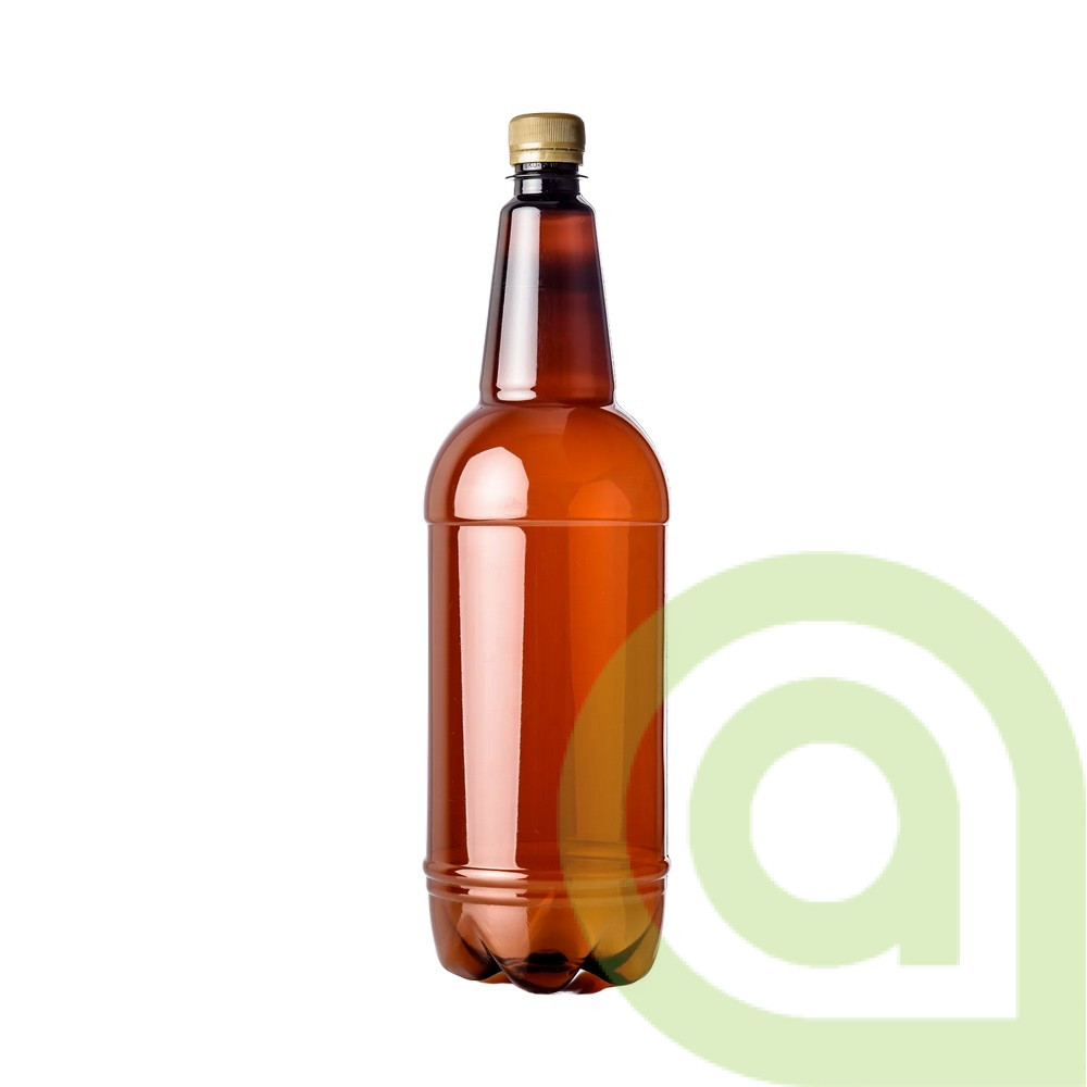 Pivná fľaša hneda, plastová, 1,5 l + vrchnák, 91ks