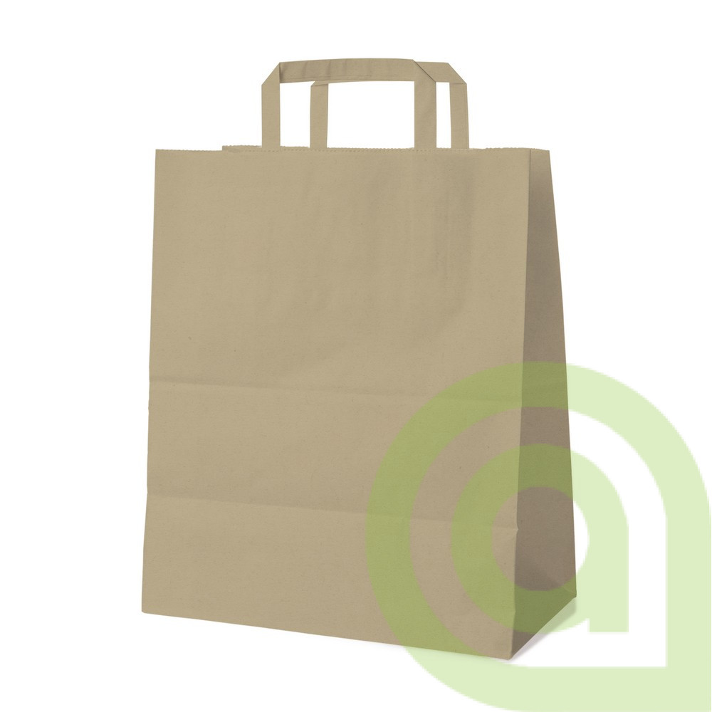 Papierová taška hnedá, 32+16 x 39 cm, 250ks