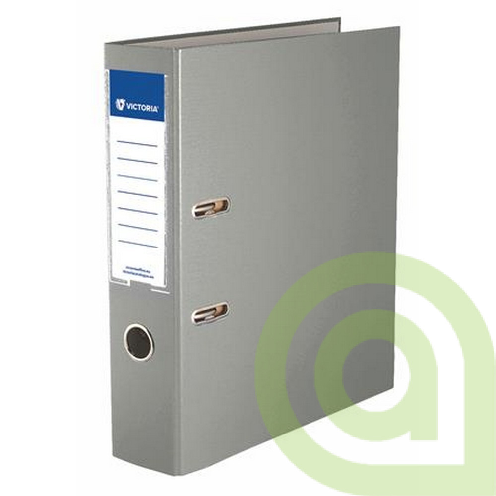 Pákový šanón VICTORIA OFFICE Basic, 75 mm, A4, PP/kartón, sivý, 1ks