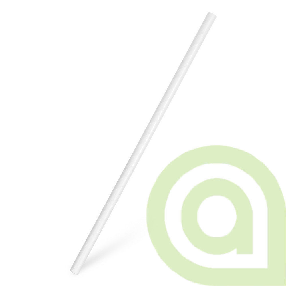 Slamka papierová biela JUMBO, 8mm x 25cm, 100ks