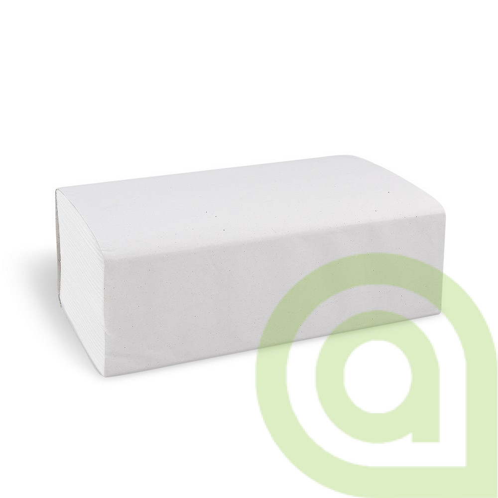 Papierové utierky ZZ skladané, 2 vrstvy, biele, 20,6x24cm, 3000ks