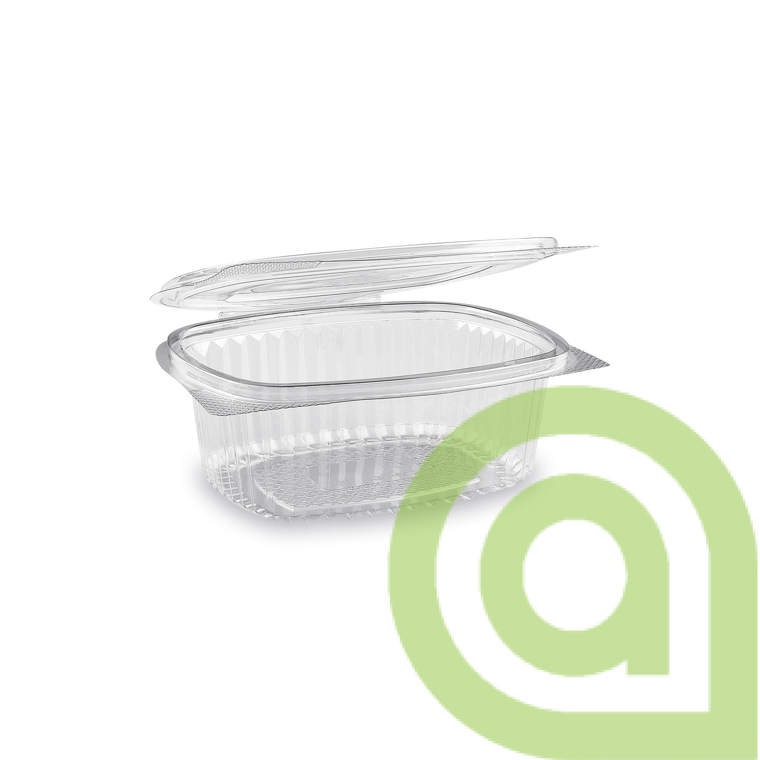 Miska (rPET) s viečkom oválna, priehľadná 500ml, 50ks