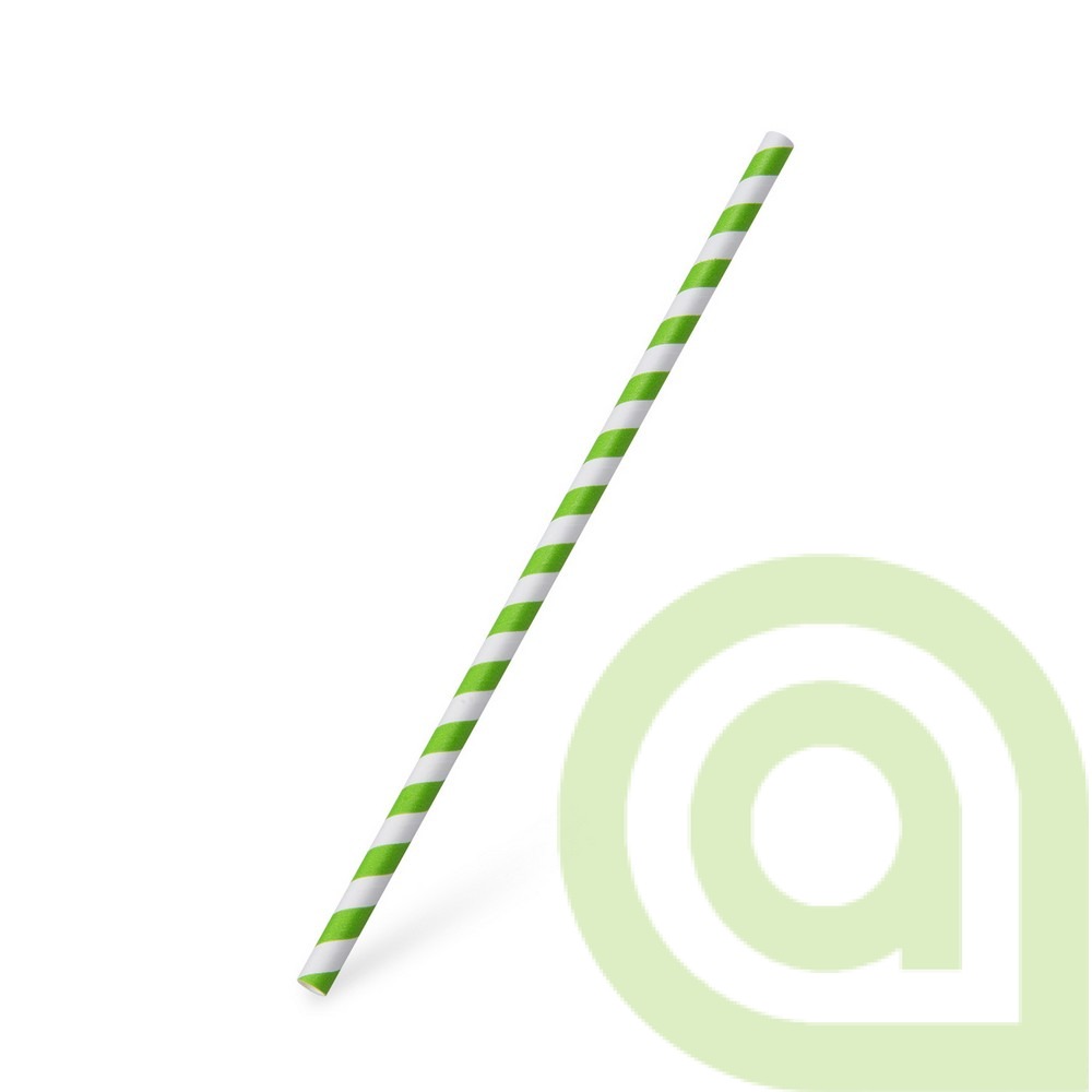 Slamka papierová Špirála JUMBO, 8mm x 25cm, zelená, 100ks