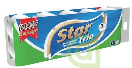 Toaletný papier Star Trio 100% celulóza, 3vrst., 10ks
