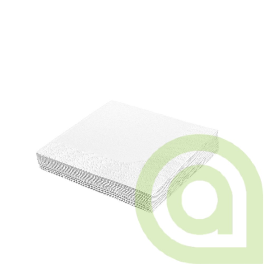 Servítky 2-vrst., 24x24cm, biele, 250ks