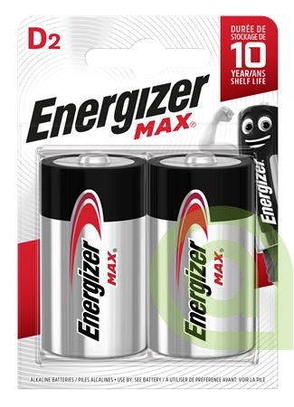 ENERGIZER  ALKALICKÉ BATÉRIE VEĽKÉ 2ks