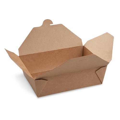 Food box (PAP/PE) nepremastiteľný kraft, L, 195 x 138 x 88 mm 2500ml, 40ks