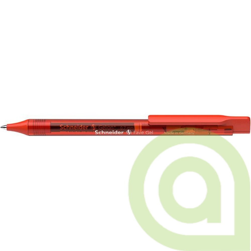Gélové pero SCHNEIDER Fave Gel, 0,4 mm, stláčací mechanizmus, červené